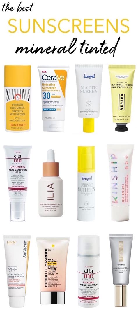 The Best Mineral Tinted Sunscreens Drugstore To High End Sunscreen
