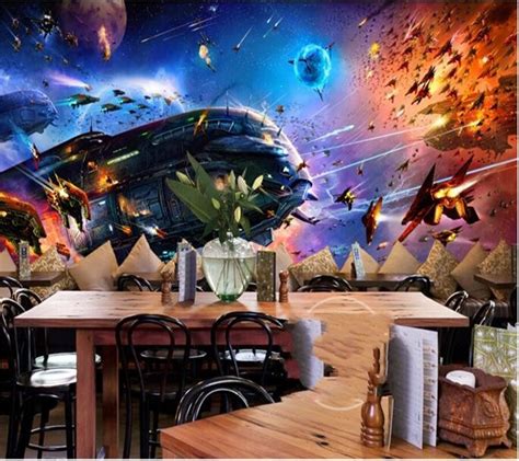 custom large wallpaper 3d shocked space star wars spacecraft cosmic science fiction mural living