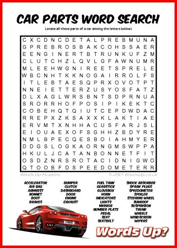 Car Makers Word Search Car Brands Word Search Puzzle Free Printable