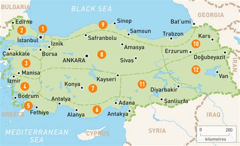 Map Of Turkey Turkey Regions Rough Guides Turkey Tourist Alanya