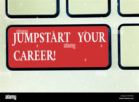 Word writing text Jumpstart Your Career. Business concept for Make it
