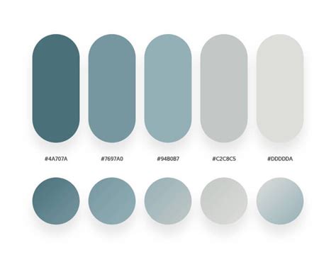 Grey Color Schemes And Gradient Palettes Website Color Palette Hex