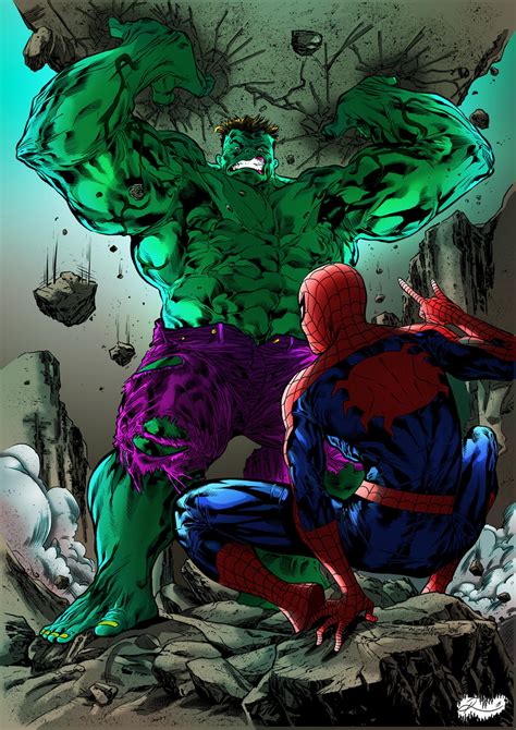 Spider Man Vs The Hulk By Richyunspoken On Deviantart