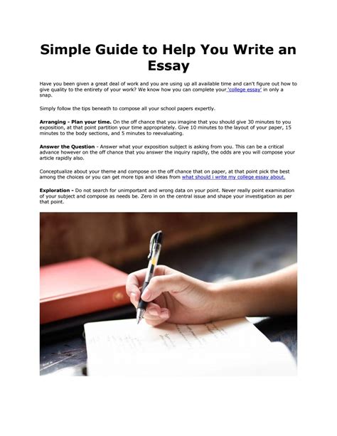 Simple Guide To Help You Write An Essay By Breeandrea Issuu
