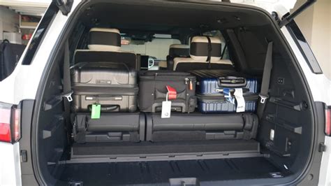 Toyota Sequoia Luggage Test How Much Fits Behind The Third Row