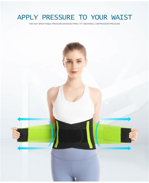 Aolikes Unisex Back Brace Lumbar Support Belt Slimming Waist Trimmer