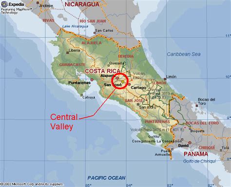 Costa Rican Central Valley Map The Costa Rica News