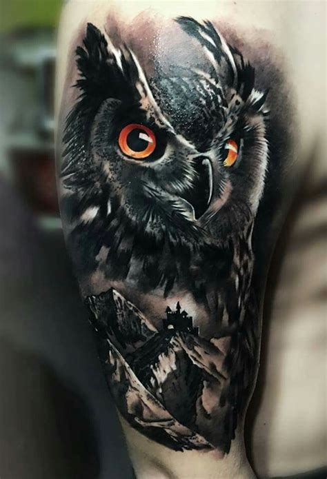 Pin De Chym Em Owl Tatuagem Coruja Tatuagem Realista De Coruja