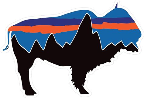 Patagonia Buffalo Decals Stickers Decal Sticker Mountain Camping Travel