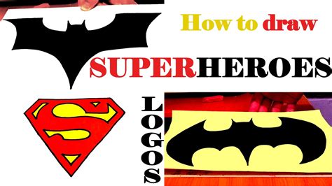 How To Draw Superheroes Logos For Beginners Step By Step Easy Draw