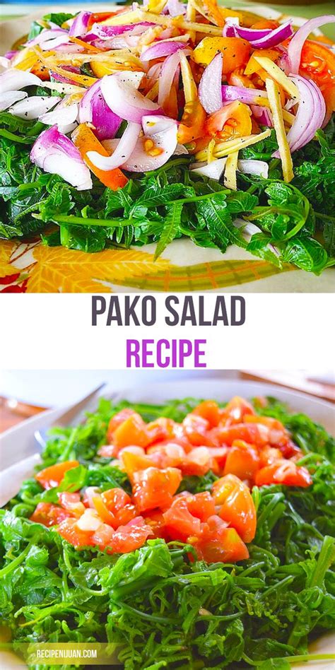 Pako Salad Recipe Paco Delicious And Healthy Fiddlehead Fern Recipe