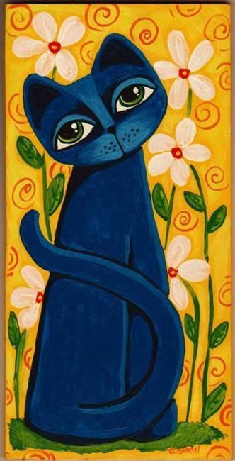 Art Sweet Blues2 By Artist Cindy Bontempo Goshrin Cats Art Drawing