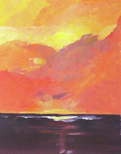 Fire Sky Painting By Nancy Merkle Fine Art America