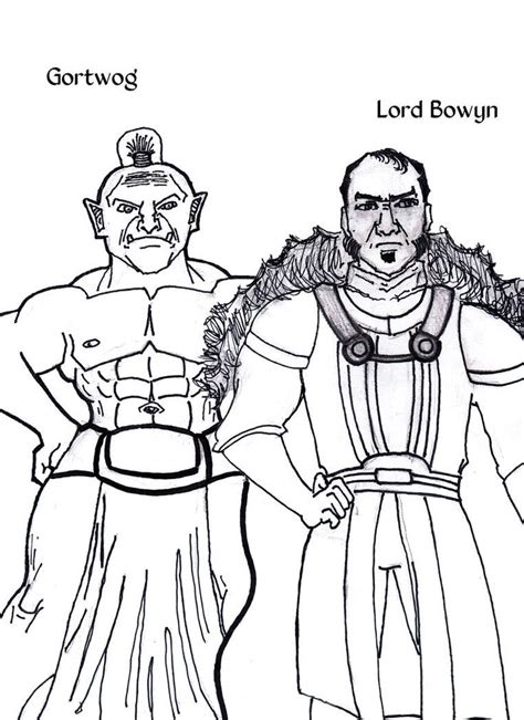 Lord Bowyn And Gortwog Teslore Illustrated By SamuelNMEvander On