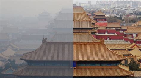 Shocking Before And After Photos Reveal Just How Bad Beijings Smog Is