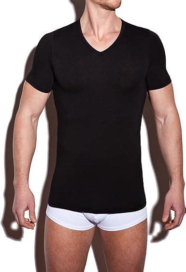 Naked Men S Cotton V Neck Undershirt Extra Large Black At Amazon Mens