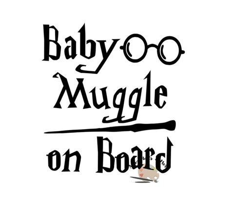 Baby Muggle on Board svg cut file Harry Potter SVG Harry Potter car