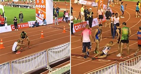 Athlete Stops To Help Collapsed Runner Cross The Line In Thailand 10k Metro News