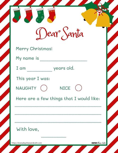 Free Printable Santa Letter Templates