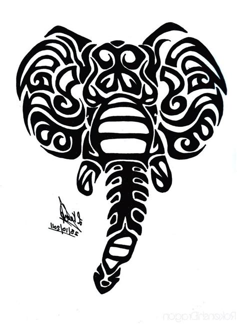Tribal Elephant Tattoos Designs Nice