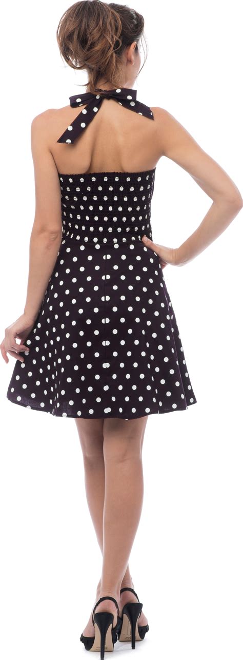 50s Retro Rockabilly Polka Dot Halter Dress Ebay