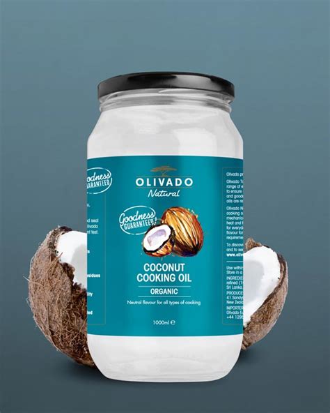 Coconut Oil Organic Natural 1000ml Olivado
