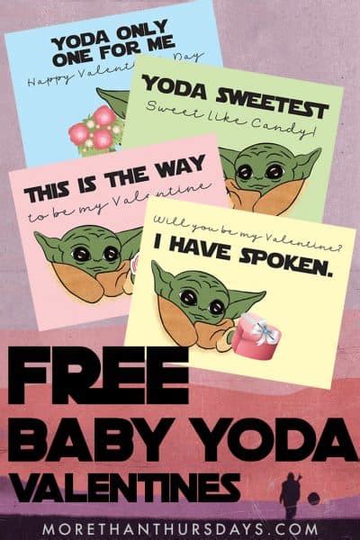 Baby Yoda Valentine Printable More Than Thursdays