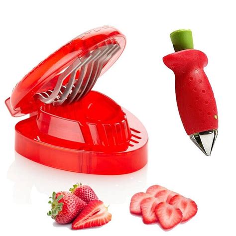 Stainless Steel Strawberry Slicer And Berry Stem Huller High Quality Deals