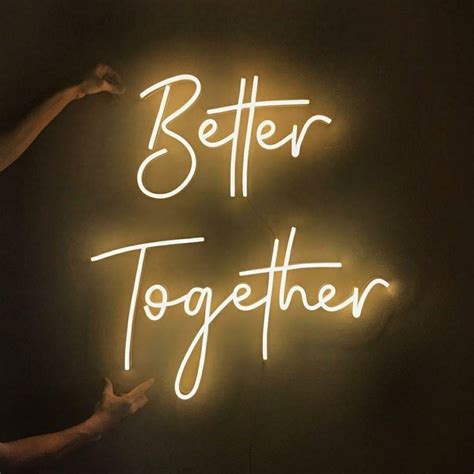 Better Together Neon Sign Neon Sign Custom Wedding Led Etsy
