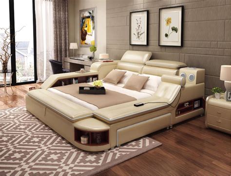 Buy Karina Multifunctional Italian Leather Bed Frame Fancy Homes