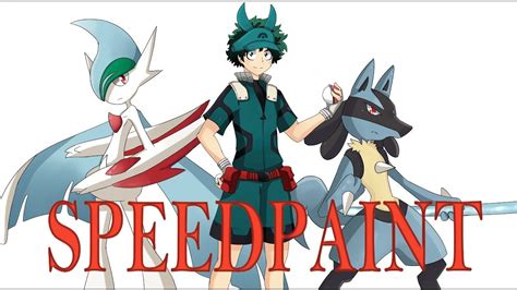 Trainer Deku Pokemon X Mha Speedpaint Youtube