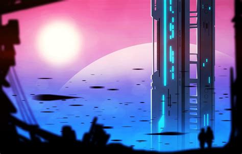 Wallpaper City Fantasy Sunset Science Fiction People Sci Fi
