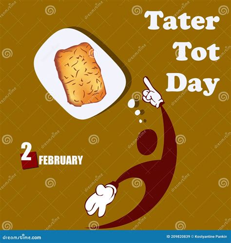 Invitation Tater Tot Day Stock Vector Illustration Of Entertainment