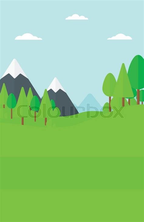 Background Of Green Forest And Stock Vector Colourbox