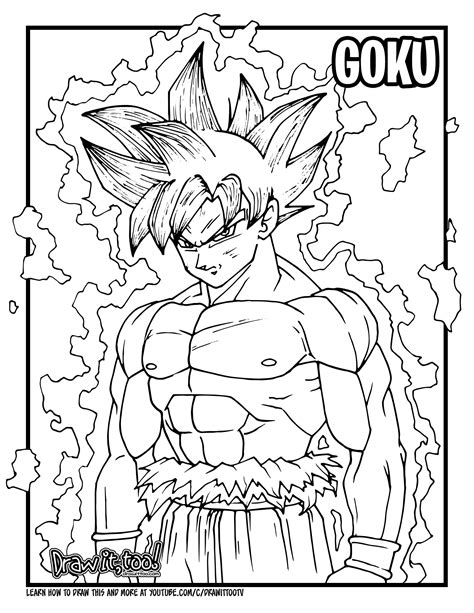 How To Draw Ultra Instinct Goku Dragon Ball Drawing Tutorial Draw