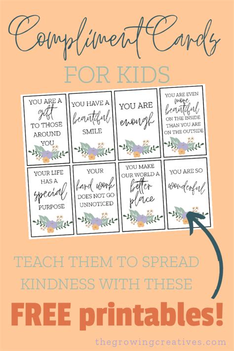 Compliment Cards For Kids The Growing Creatives