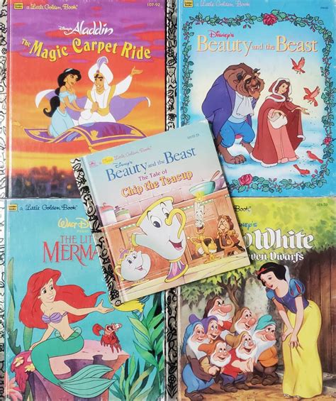Disney Princess Little Golden Books Choose One Etsy