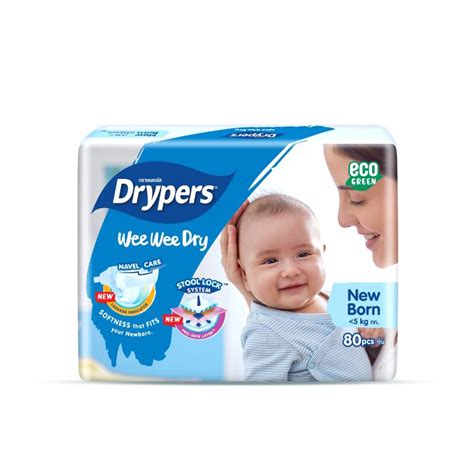 Drypers Wee Wee Dry Newborn 80 Pcs Shopee Malaysia