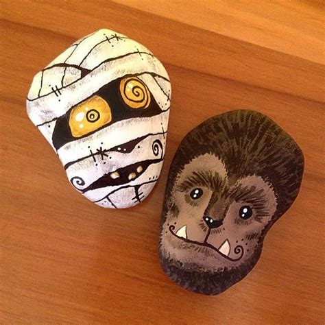 80 Scary Halloween Painted Rock Ideas Painted Rocks Rock Crafts