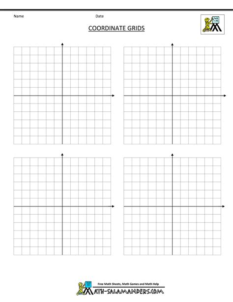 Printable Coordinate Grid Paper