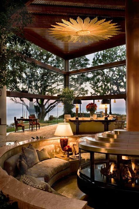 Sunken fireplace