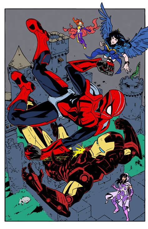 Spider Man Vs Iron Man Color Request By Edcom02 On Deviantart