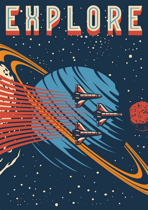 Explore Retro Space Travel Poster Space Travel Posters Retro Space