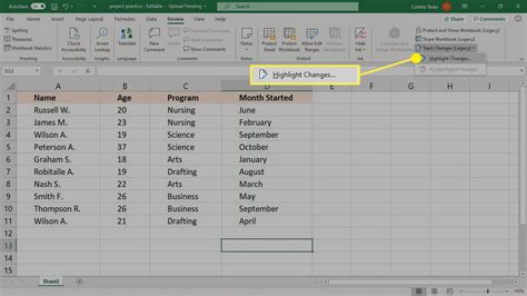 How To Use Track Changes In Excel