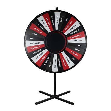 Prize Wheel With 15 30 Slots Printable Templates Floor Standing Black