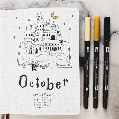 33 Awesome October Bullet Journal Cover Spreads My Inner Creative