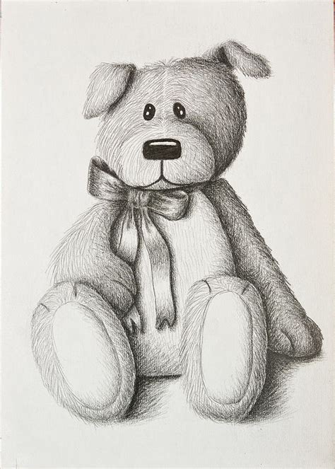 Follow along to learn how to draw this cute, cartoon elephant, animal step by step easy. Stuffed Toy Dog Drawing by Jeanette K
