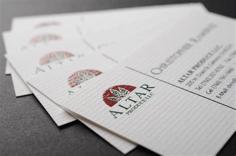 Raised ink cards have a classic, traditional look to them like no other style of business card. Raised Ink Business Card on a nice Laid textured card ...