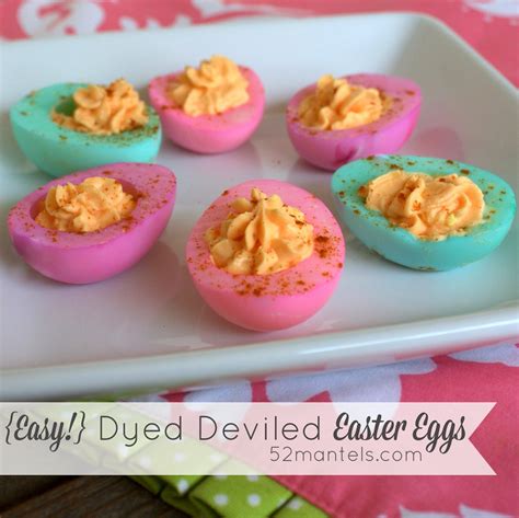 52 Mantels Colorful Deviled Eggs 13 Easter Tutorials
