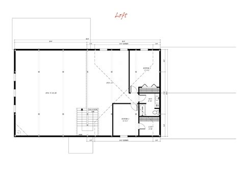 Pre Designed Barn Home Loft Floor Plan Layout Pole Barn House Plans